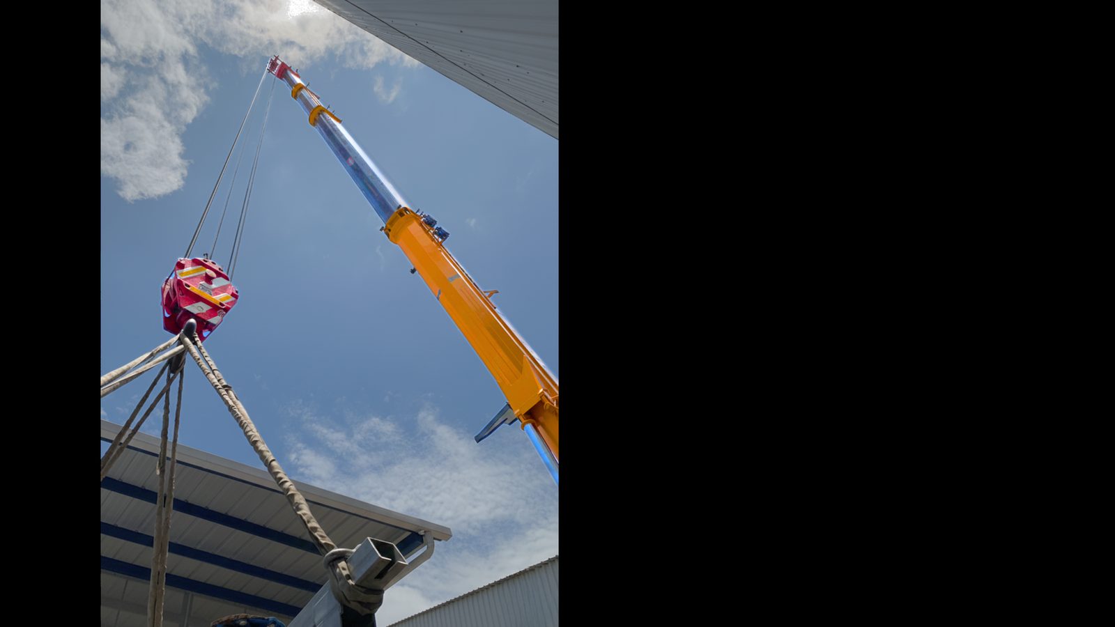 Fibracast equipment crane lift
