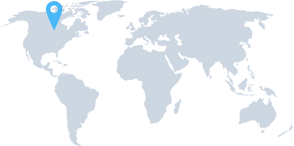 Map showing client location
